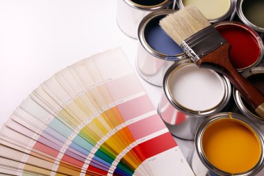 Paints, brushes and more! clipart