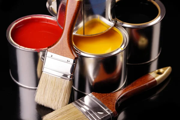 Paints Brushes More — Stock Photo, Image