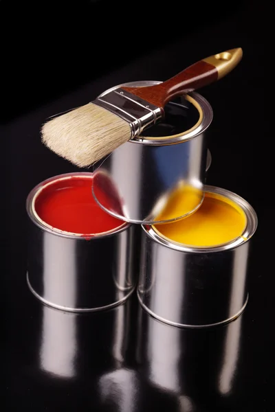 Paints Brushes More — Stock Photo, Image
