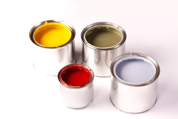 油漆罐 Paintbrusches — 图库照片