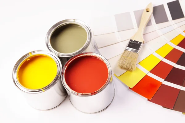 Måla, måla burkar, paintbrusches och mer! — Stockfoto