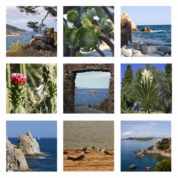 stock image Collage - the Spanish sea and beaches