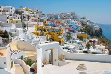 City of Fira in Santorini clipart