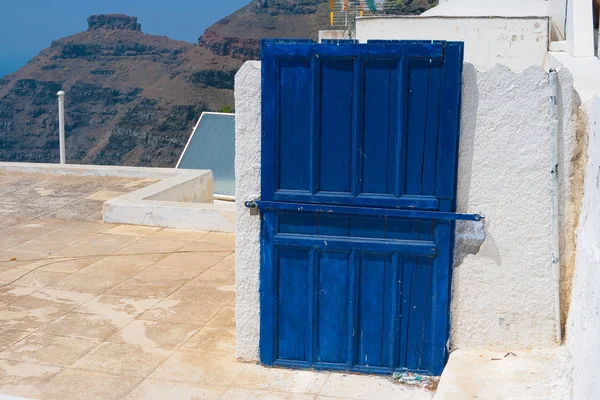 Terraza tranquila en Santorini — Foto de Stock