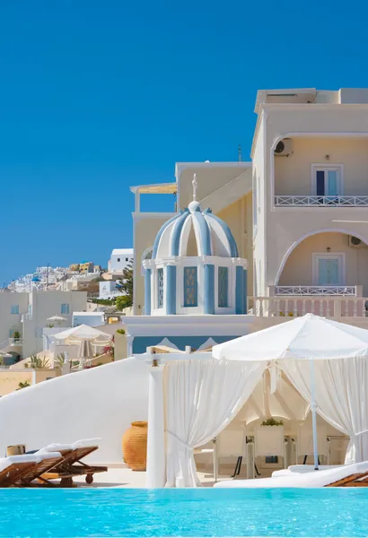 Hermoso lugar para descansar en Santorini — Foto de Stock