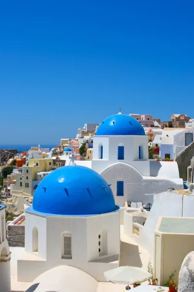 Iglesias famosas de Santorini —  Fotos de Stock