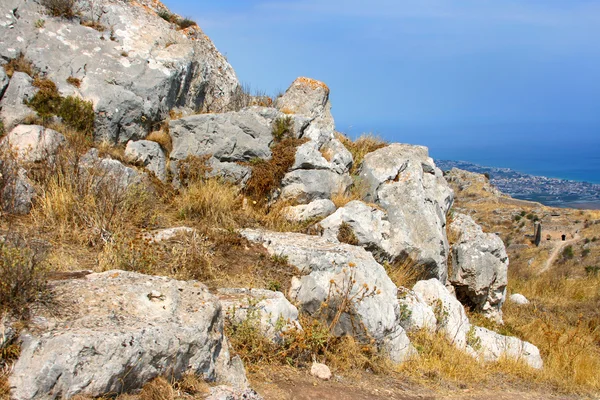 Stone on the Acrocorinth hill — Stock Photo, Image