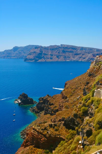 Puerto en Santorini con yates — Foto de Stock