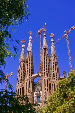 Sagrada Familia in Barcelona clipart