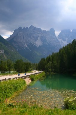 İtalya dağlar, cortina d'ampezzo (Alpler)