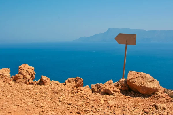 View of Mediterranean sea from island of Crete, Greece — Stock Photo, Image