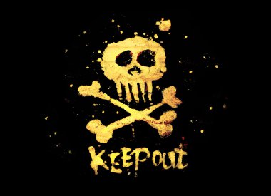 Pirate sign. Keep out! clipart