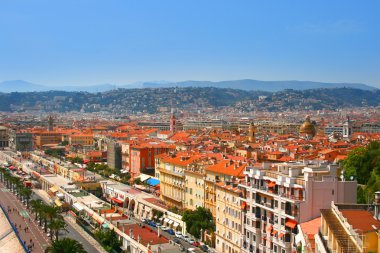 şehirde güzel Fransız Rivierası Panoraması