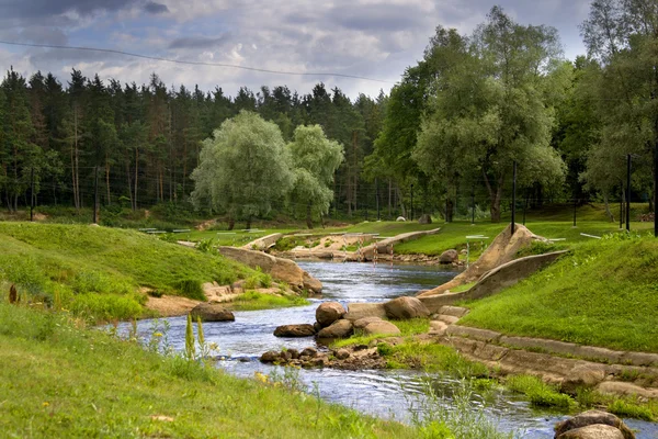 Parco estivo in Valmiera — Foto Stock