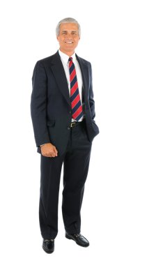 Businessman with hand in pocket clipart
