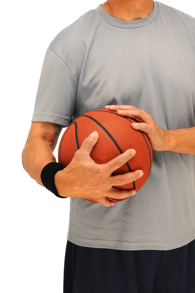 バスケット ボール - と男性の胴体 — ストック写真