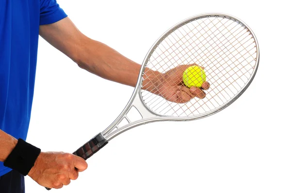 Oberkörper eines Tennisspielers — Stockfoto