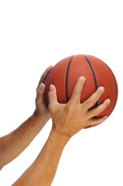 Dos manos y baloncesto —  Fotos de Stock