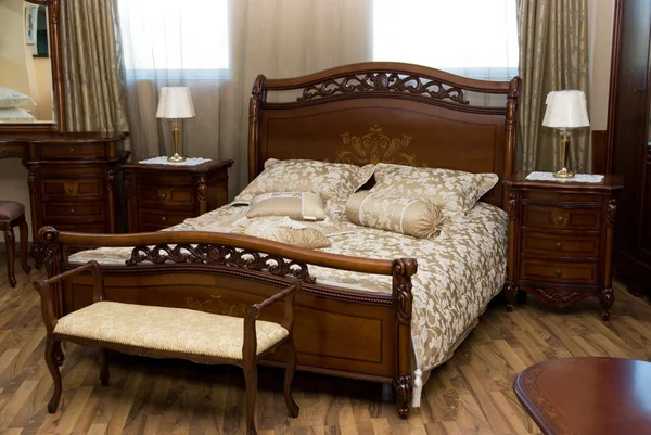 Ett lyxigt sovrum — Stockfoto