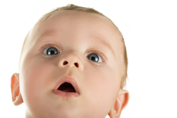 Bebê menino closeup retrato — Fotografia de Stock
