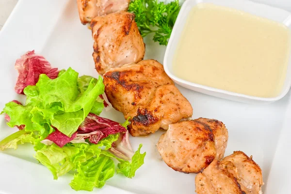 구운된 닭고기 케밥 — 스톡 사진