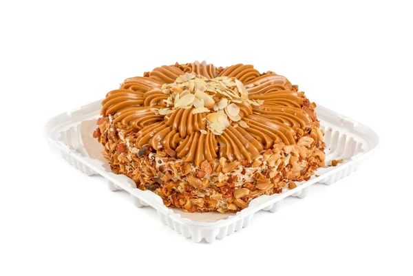 Tasty nuts cake — Stockfoto