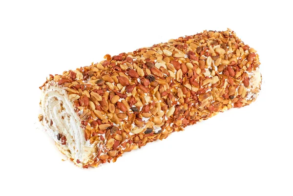 Nuts Swiss roll — Stock Photo, Image