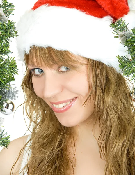 Mutlu Noel kadın — Stok fotoğraf