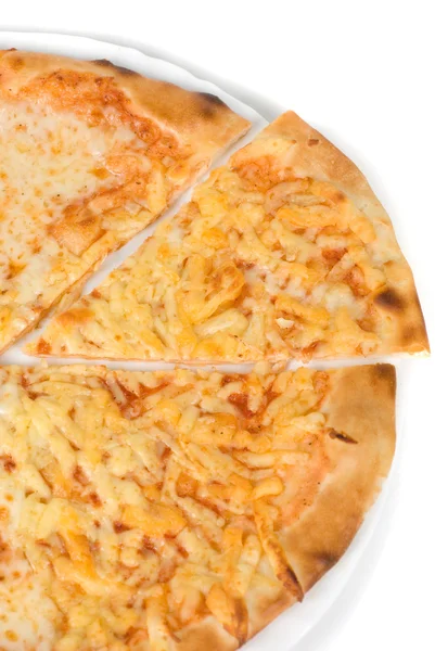 Tre ost pizza — Stockfoto