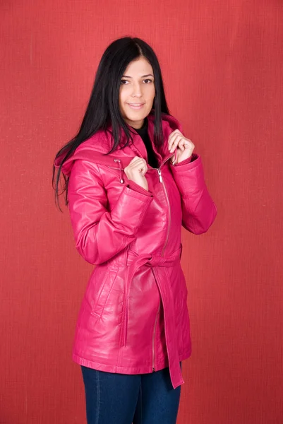 Menina no casaco — Fotografia de Stock