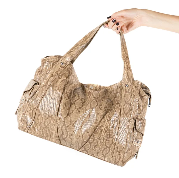 Женская сумка под рукой — стоковое фото