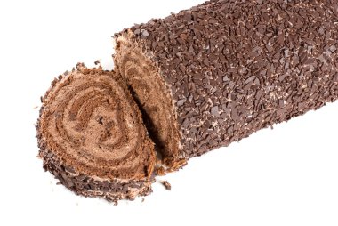 Chocolate Swiss roll clipart