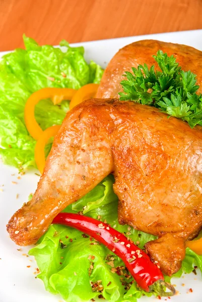 Pečené kuřecí šunka — Stock fotografie