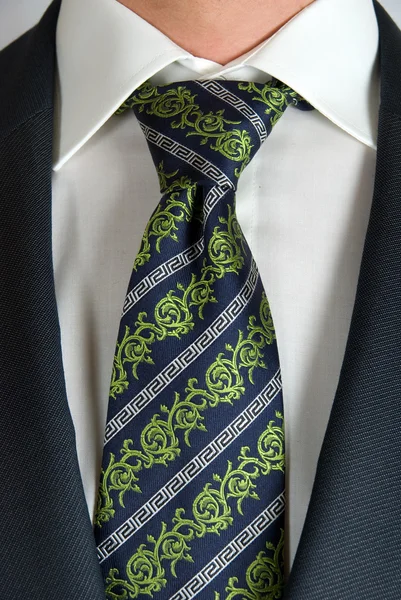 Nahaufnahme Von Geschäftsmann Anzug Mit Krawatte — Stockfoto