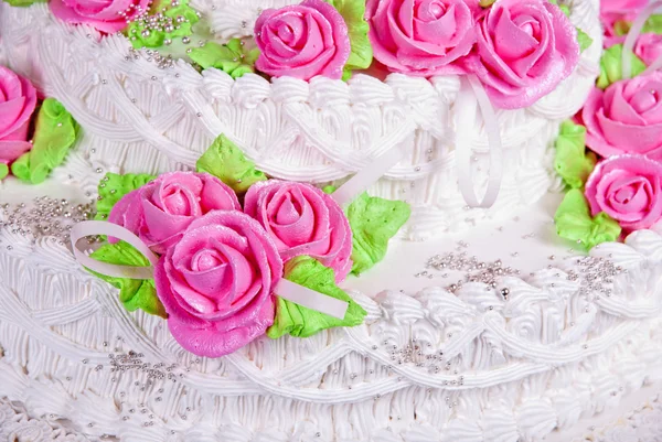 Closeup Photo Red Wedding Cake — Stock Photo, Image