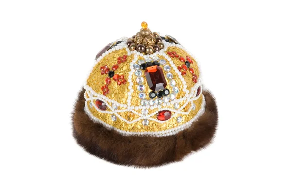 Royal rois couronne de fourrure — Photo