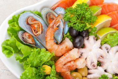 Seafood salad clipart