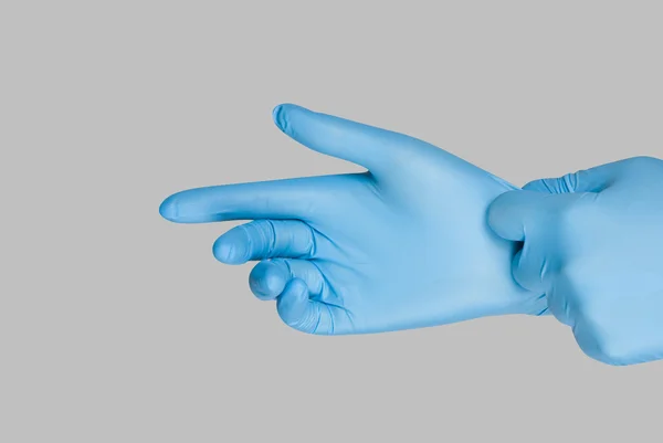 Mavi eldiven — Stok fotoğraf