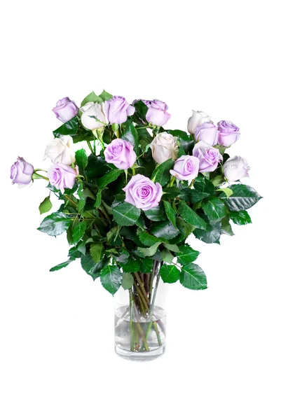 Bouquet roses roses en vase — Photo