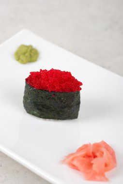 Red tobiko sushi clipart