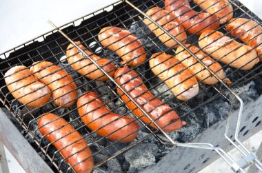 Grilled sausages clipart