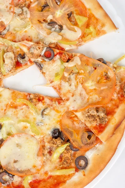 Skaldjur pizza — Stockfoto