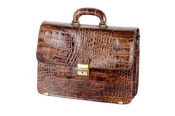 Дорогой коричневый портфель — стоковое фото