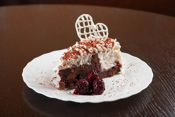 Blackberry cake slice — Stock Photo, Image