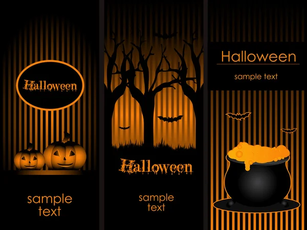 Bannières d'Halloween — Image vectorielle