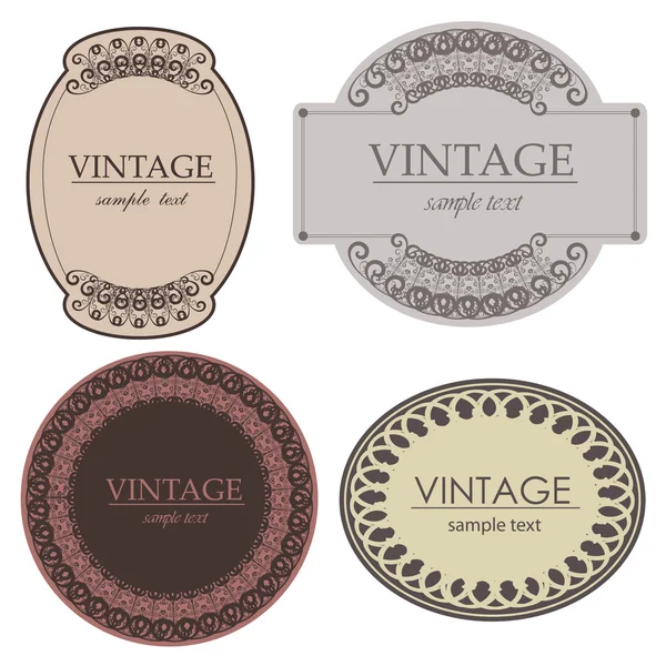 Vintage-Etiketten — Stockvektor