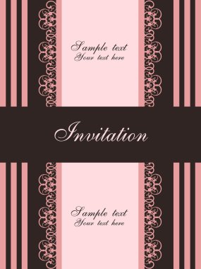 Cute vintage invitation clipart