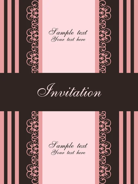 Mignonne invitation vintage — Image vectorielle