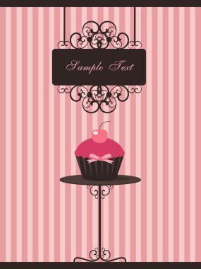 Cute cupcake design clipart