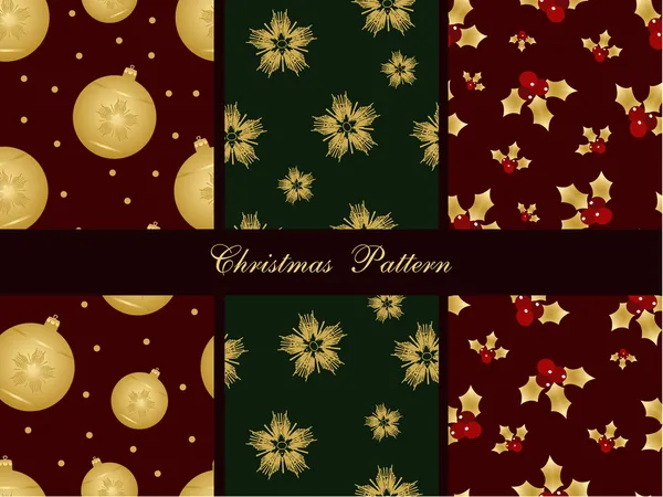 Patrones de Navidad sin costuras — Archivo Imágenes Vectoriales